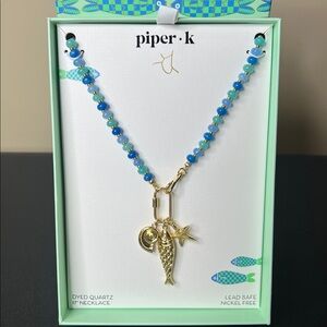 Piper K | Dyed Quartz Fish Starfish Seashell Coastal The Cape Necklace